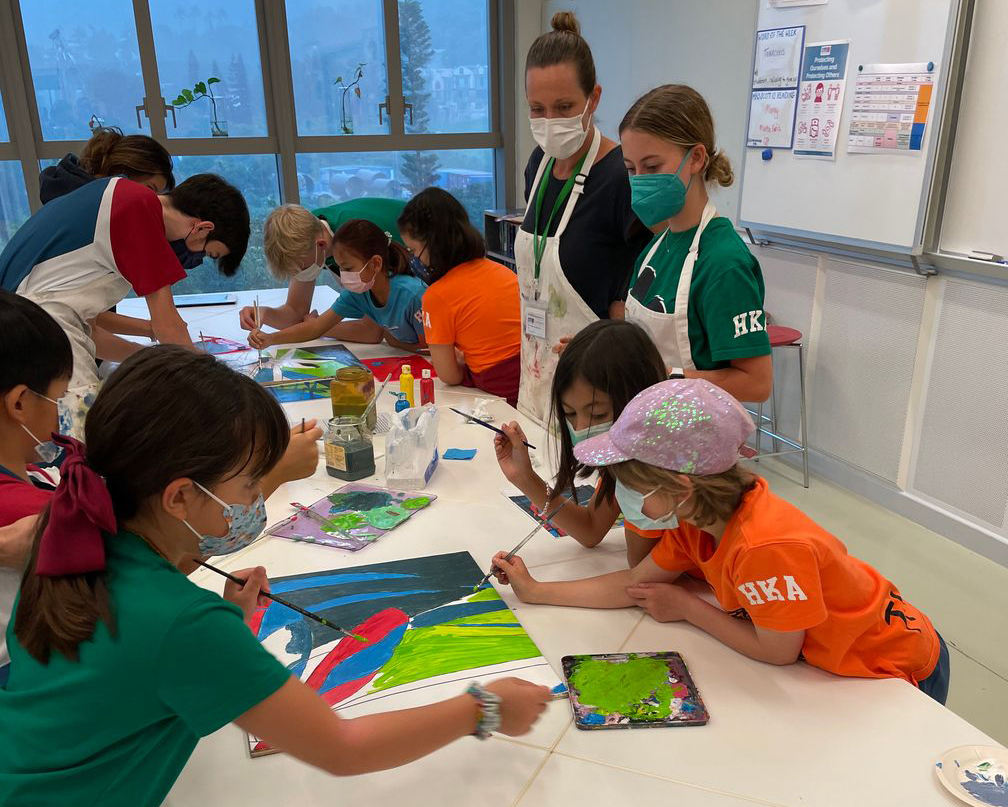 Painting ‘A Dragonfly’s Journey’ community mural 