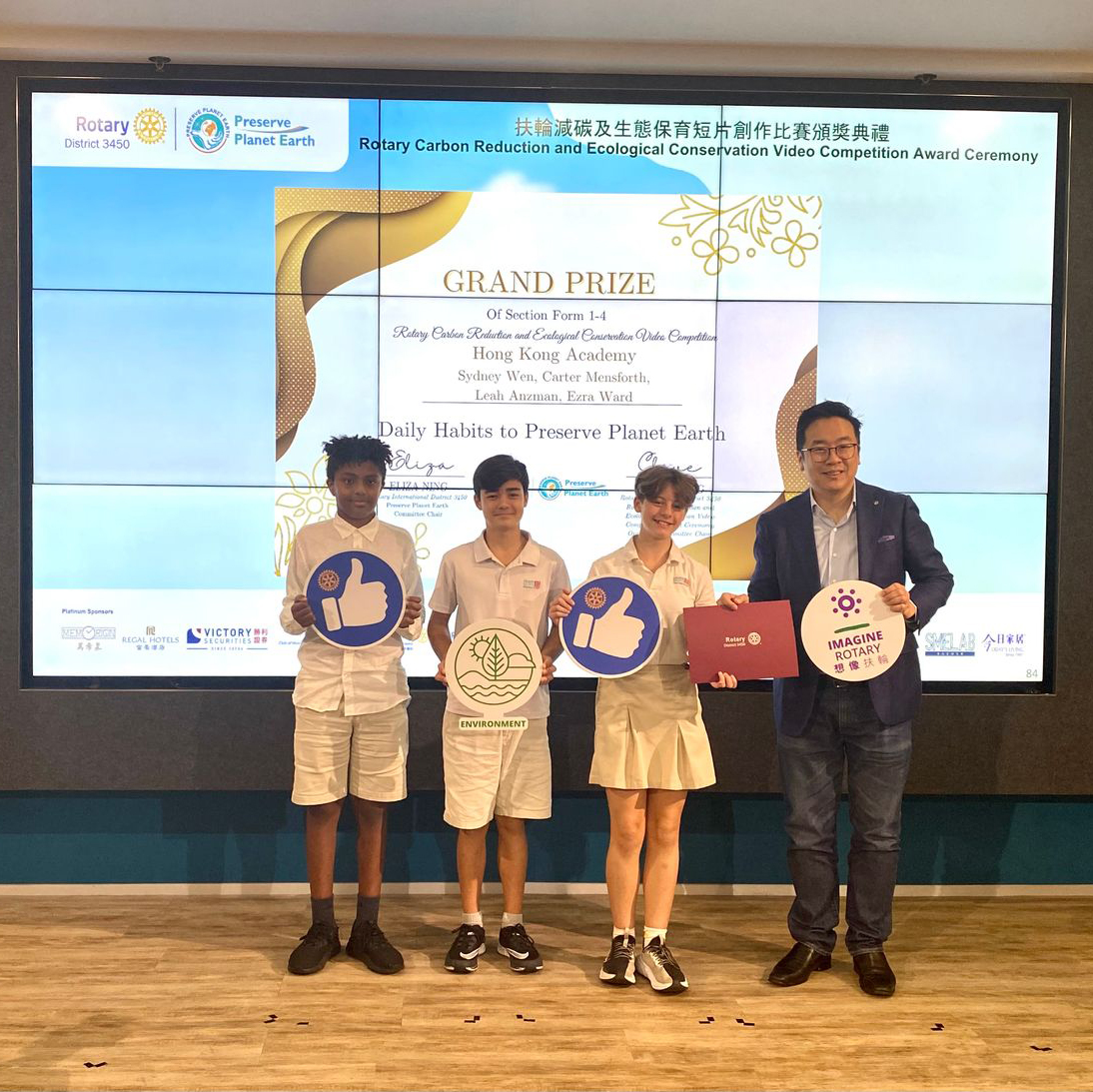 HKA students win Grand Prize in the Preserve Planet Earth video competition