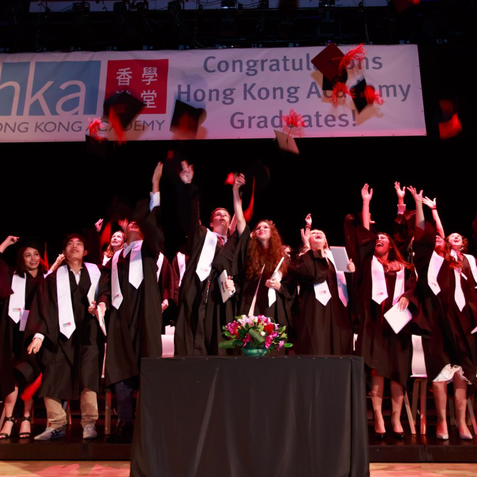 HKA cheerful graduation photo