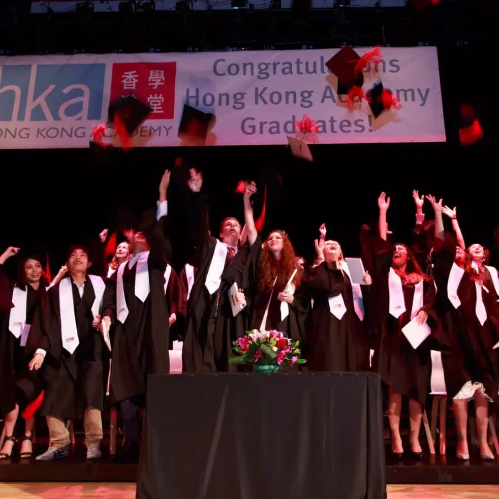 HKA cheerful graduation photo