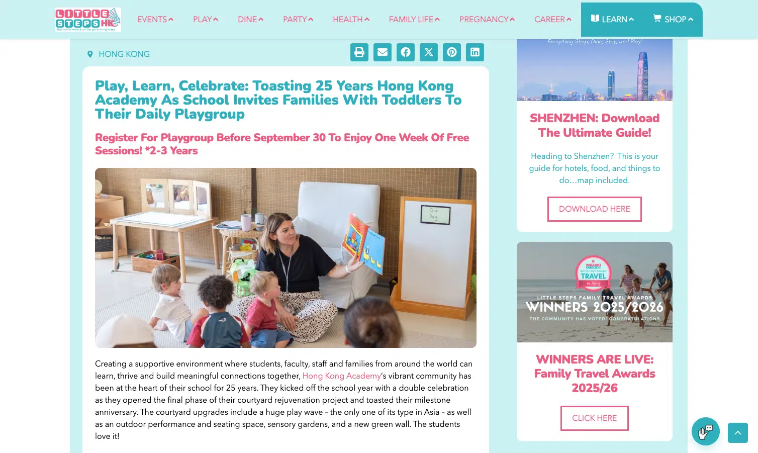 Screencap of a Expat Living article on Sep 2025